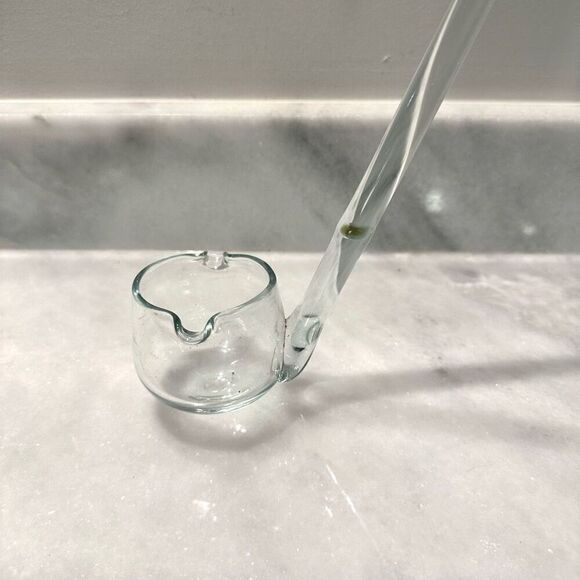 Vintage Elegant Ladle Long Clear Blown Glass for Punch Bowl - Picture 1 of 2